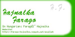 hajnalka farago business card